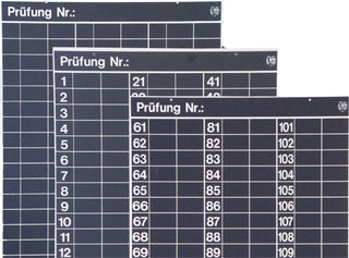 Startertabel for kridt fra 61-120 nummereret